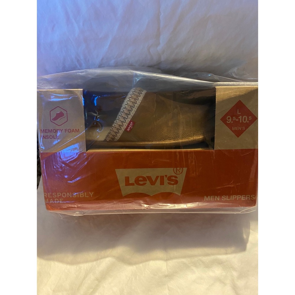 Levi's Mens Memory Foam Insole Slip On Slipper, Large (9.5-10.5)